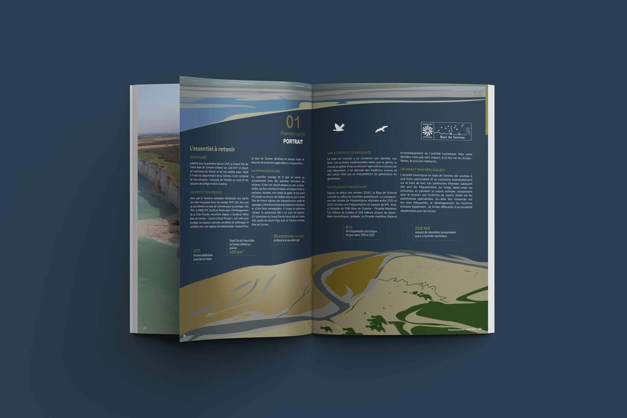 Livre ouvert label grand site de france baie de somme